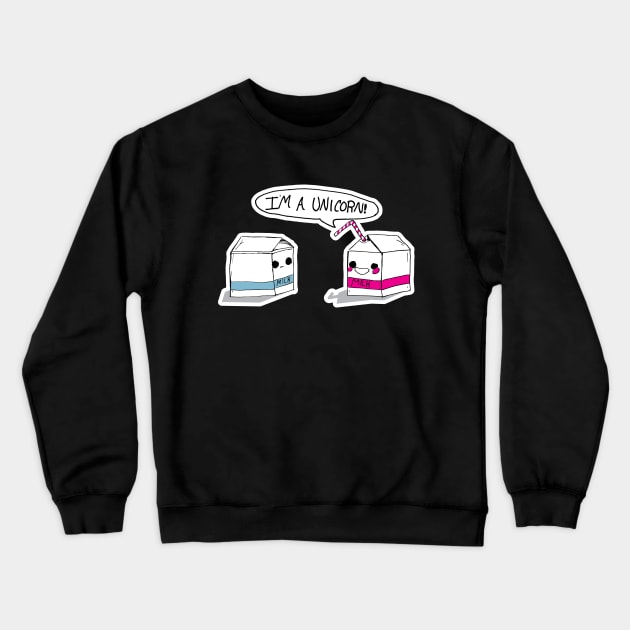 Unicorn Milk Cartons Crewneck Sweatshirt by creativegraphics247